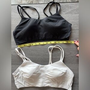 lululemon athletica Ribbed Seamless Sports Bralette - Black & White